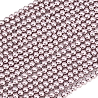 Eco-Friendly Dyed Glass Pearl Round Beads Strands HY-A002-6mm-RB017-1