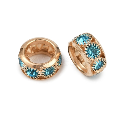 Brass Rhinestone Beads KK-U071-02B-03KCG-1