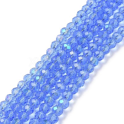 Electroplate Glass Beads Strands X1-EGLA-A034-T8mm-L04-1