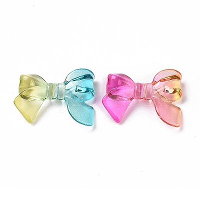 Two Tone Transparent Acrylic Beads OACR-P011-01A-1