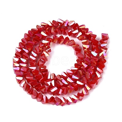 Electroplate Opaque Glass Beads Strands EGLA-Q139-01A-C10-1