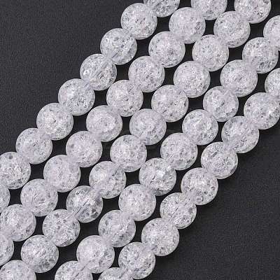 Synthetic Crackle Quartz Beads Strands GLAA-S134-6mm-05-1