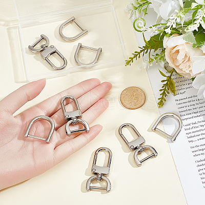 4Pcs Zinc Alloy Swivel Lobster Claw Clasps FIND-SP0005-65P-1
