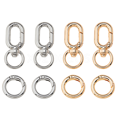 4Pcs 2 Colors Iron Swivel Clasps HJEW-FH00179-1