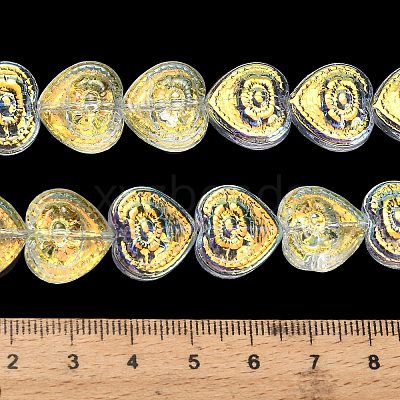 Electroplate Baking Paint Glass Beads Strands EGLA-K061-13A-1