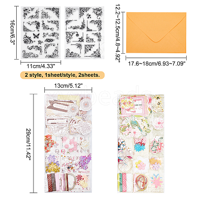 Wholesale Globleland 4 Sheets 4 Style PVC Plastic Stamps 