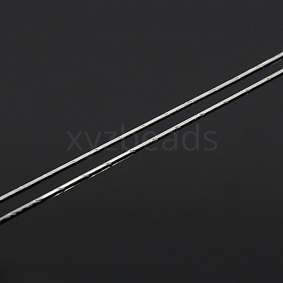 Anti-Tarnish Trendy Unisex Rhodium Plated 925 Sterling Silver Snake Chain Necklaces STER-M034-A-09-1