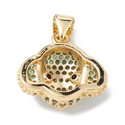 Brass Micro Pave Cubic Zirconia Pendants KK-M240-01-1