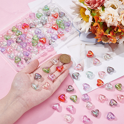 120Pcs Transparent Acrylic Beads OACR-SP0002-23-1