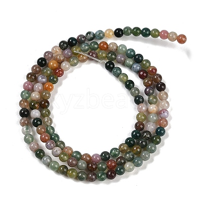 Natural Indian Agate Bead Strands X-G-A130-3mm-K12-1