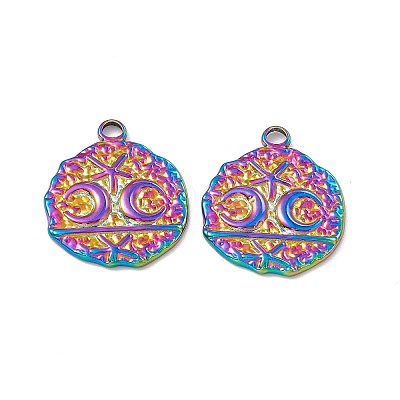 Ion Plating(IP) 304 Stainless Steel Pendants STAS-B031-28R-1