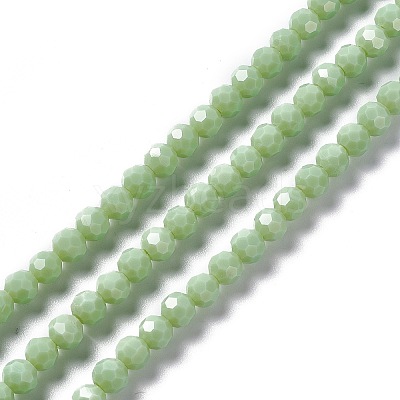 Faceted(32 Facets) Glass Beads Strands EGLA-J042-36B-10-1