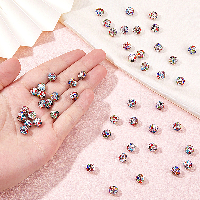 120Pcs Rhinsestone Clay Pave Beads CLAY-FH0001-27A-1