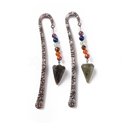 Natural Labradorite Bookmark AJEW-C025-01G-1