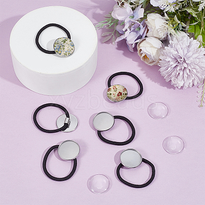 20Pcs Stainless Steel Elastic Hair Ties Findings OHAR-UN0001-01-1