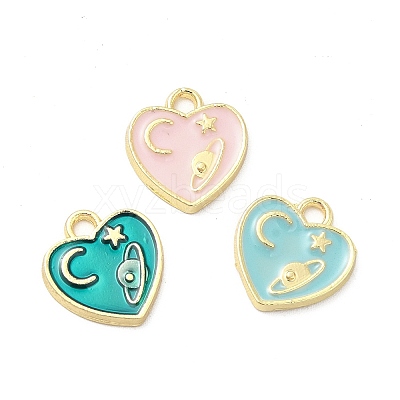 Alloy Enamel Pendants ENAM-E004-06LG-1