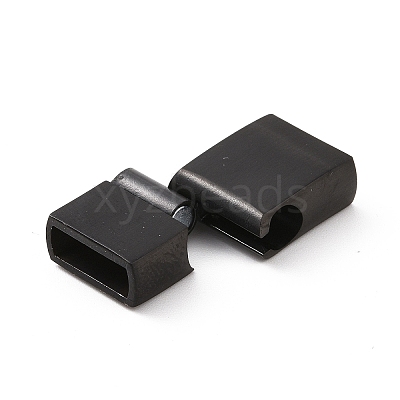 Ion Plating(IP) 304 Stainless Steel Rectangle Magnetic Clasps with Glue-in Ends X-STAS-E089-42B-A-1
