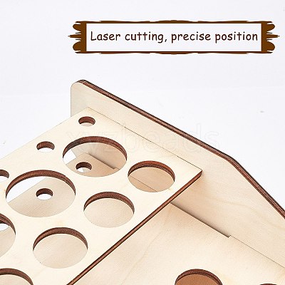 Basswood Leathercraft Tools Storage Rack ODIS-WH0008-12-1