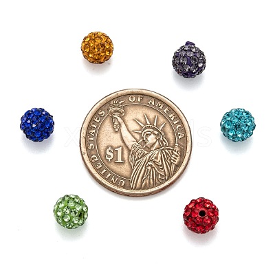 Pave Disco Ball Beads RB-H258-8MM-M-1