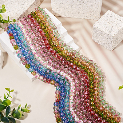 1 Strand Handmade Glod Sand Lampwork Beads Strands LAMP-TA0002-09H-1