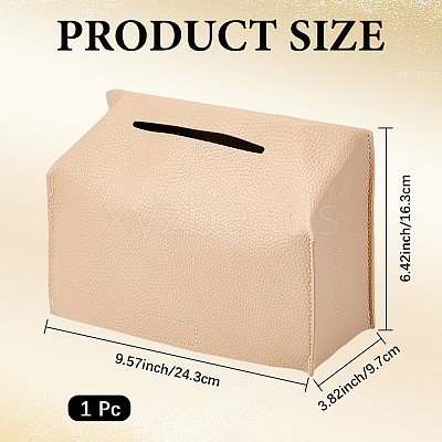 PU Leather Tissue Boxes AJEW-WH20064-35A-1
