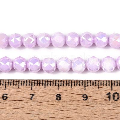 Anti-Tarnish Electroplate Glass Beads Strands X-GLAA-N010-6mm-04-1