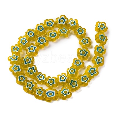 Handmade Millefiori Lampwork Beads Strands LAMP-G164-03H-1