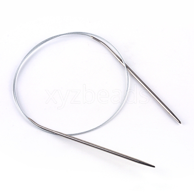 Steel Wire Stainless Steel Circular Knitting Needles and Random Color Plastic Tapestry Needles TOOL-R042-800x4mm-1