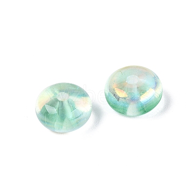 Baking Paint Electroplate Transparent Glass Beads EGLA-Q141-01B-A10-1