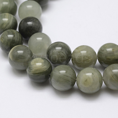 Natural Green Rutilated Quartz Beads Strands X-G-P325-03-8mm-1