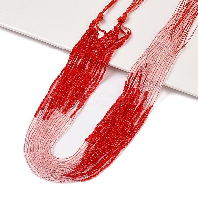 Transparent Gradient Color Glass Beads Strands LS-GLAA-H021-01A-37-1