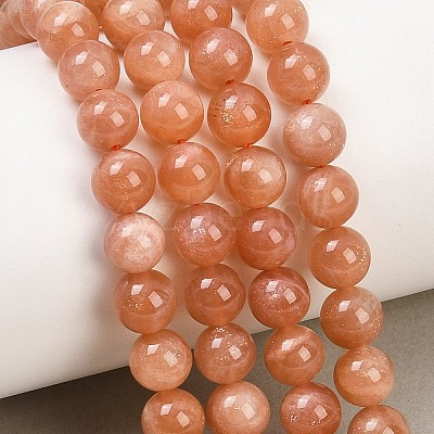 Natural Sunstone Beads Strands G-G342-A02-7mm-1