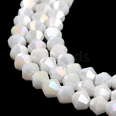 Opaque Solid Color Electroplate Glass Beads Strands X1-GLAA-F029-P4mm-A15-1