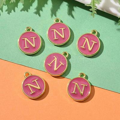 Golden Plated Alloy Enamel Charms X-ENAM-S118-08N-1
