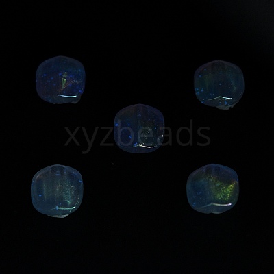 UV Plating Luminous Transparent Acrylic Beads OACR-P010-01B-1