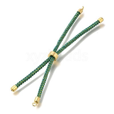 Braided Cotton Cord Slider Bracelet Making MAK-R001-01G-24-1