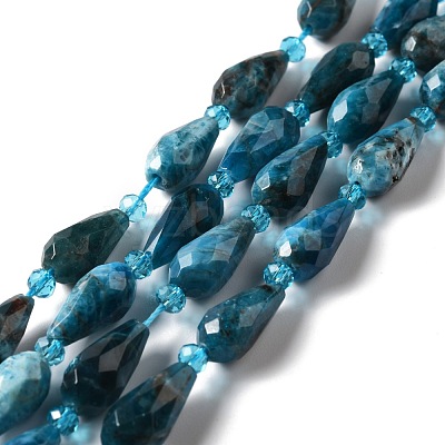 Natural Apatite Beads Strands G-B028-A09-1