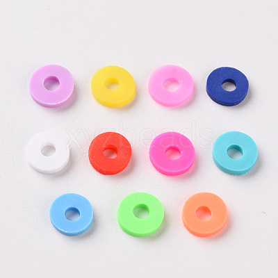 Handmade Polymer Clay Beads Strands CLAY-R089-6mm-T01B-1