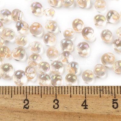 6/0 Inside Colours Fringe Glass Seed Beads SEED-A034-03H-1