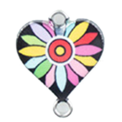 Alloy Enamel Connector Charms ENAM-CJC0001-08P-O-1
