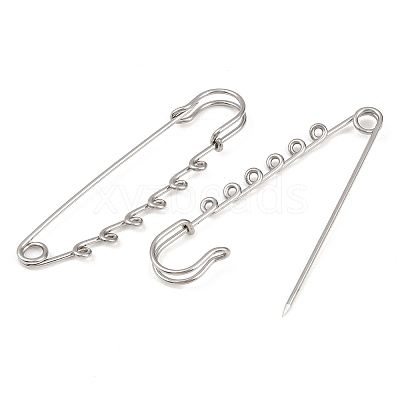 304 Stainless Steel Safety Pins Brooch Findings STAS-K252-05D-P-1