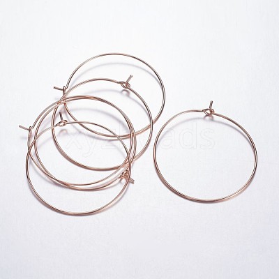 Brass Wine Glass Charm Rings Hoop Earrings X-EC067-4RG-1