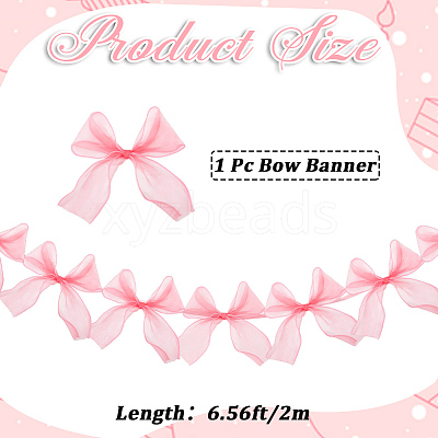 1Pc Polyester Bowknot Hanging Banners FEPA-CP0001-03-1