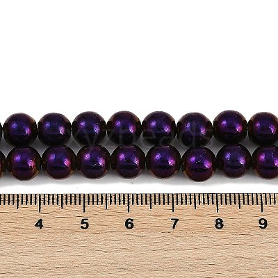 Electroplated Synthetic Magnetic Hematite Beads Strands G-G174-L01-06-1
