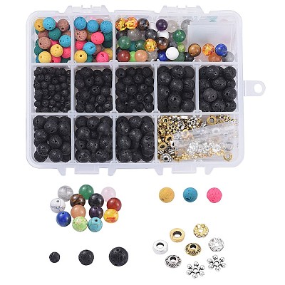 DIY Chakra Stretch Bracelet Making Kits DIY-JP0005-63G-1