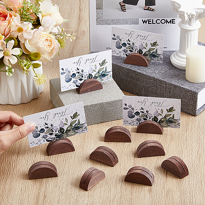 20Pcs Pine Wood Name Card Holder DJEW-GA0001-77B-1