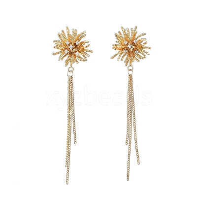 Brass Micro Pave Cubic Zirconia Dangle Earrings EJEW-JE07487-1