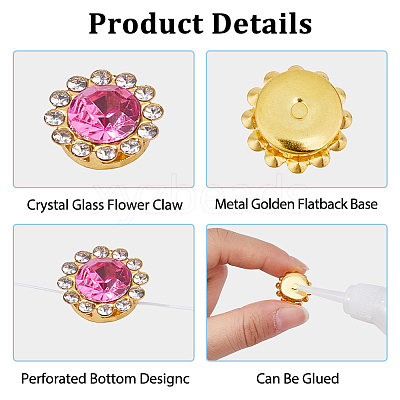 Glass Rhinestone Buttons DIY-HS0001-64-1