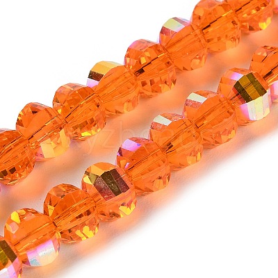 Transparent Electroplate Glass Beads Strands GLAA-Q099-C01-02-1-1