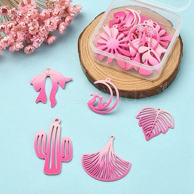 1 Set Spray Painted Alloy Charms FIND-YW0003-11C-1